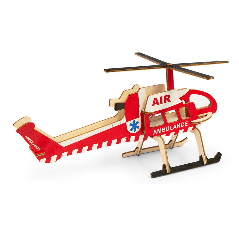 Trends 124040 BRANDCRAFT Helicopter Wooden Model – Right Side