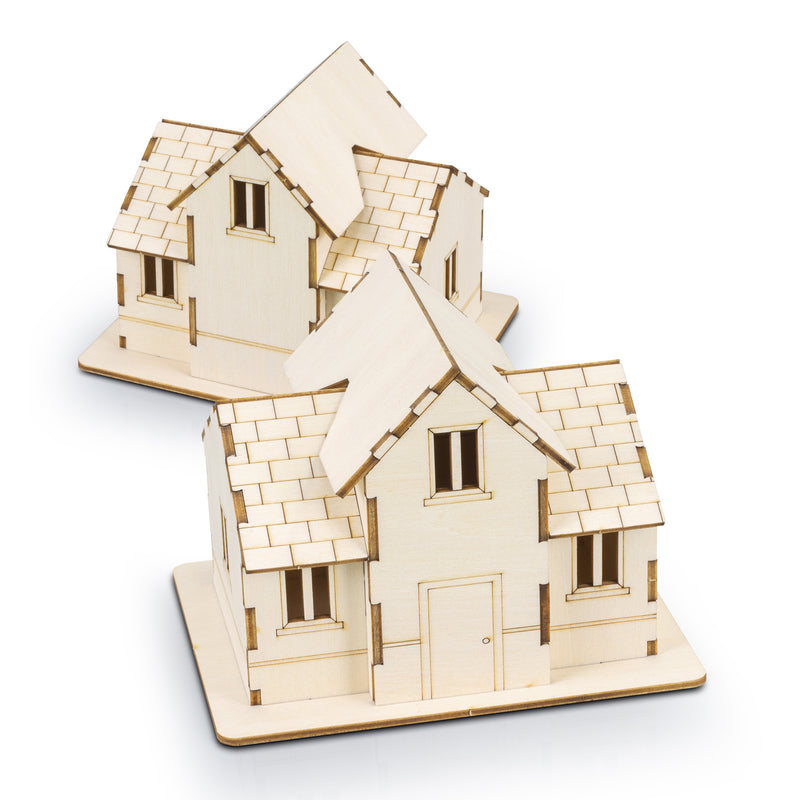 Trends 124041 BRANDCRAFT House Wooden Model – Assembled Unbranded