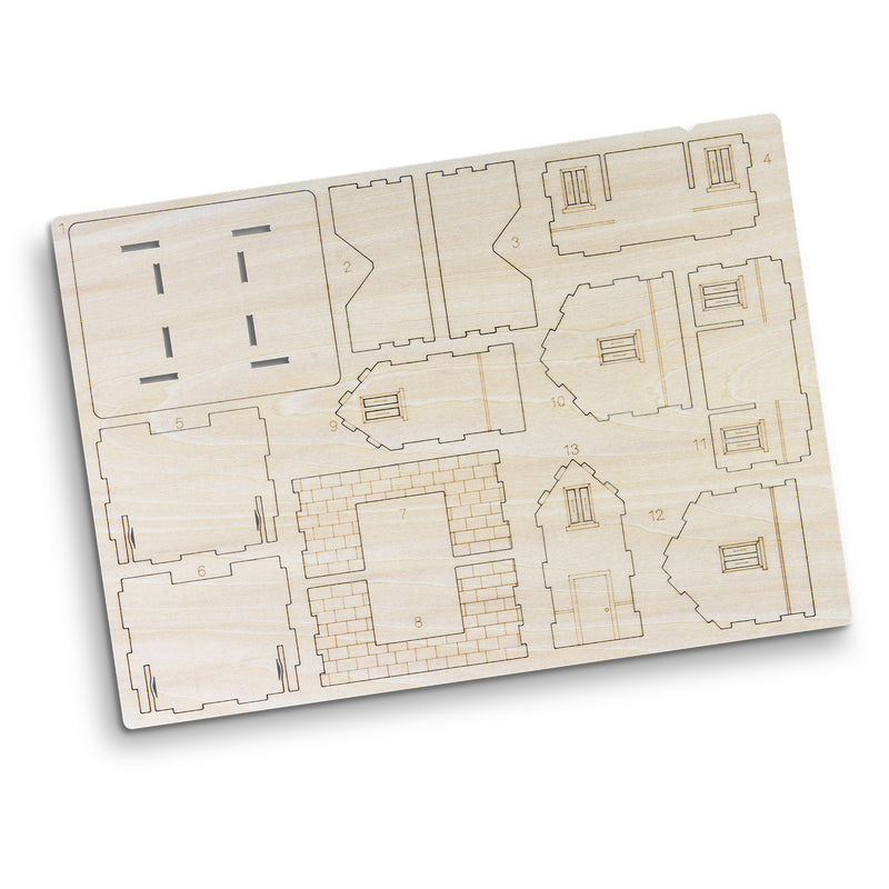 Trends 124041 BRANDCRAFT House Wooden Model – Flat Sheet