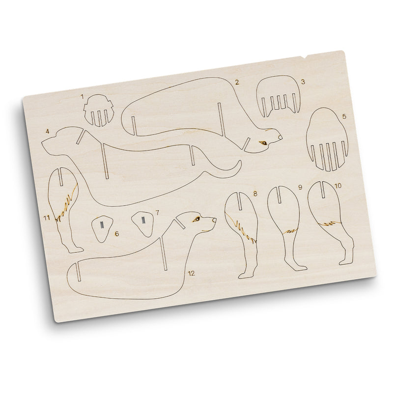 Trends 124042 BRANDCRAFT Dog Wooden Model – Flat Sheet