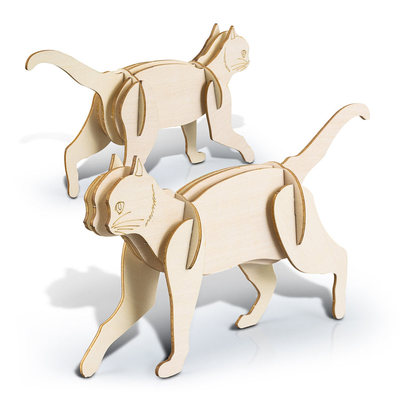 Trends 124043 BRANDCRAFT Cat Wooden Model – Assembled Unbranded