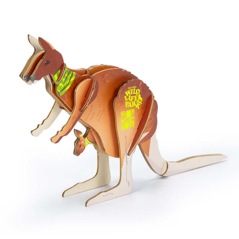Trends 124044 BRANDCRAFT Kangaroo Wooden Model – Left Side