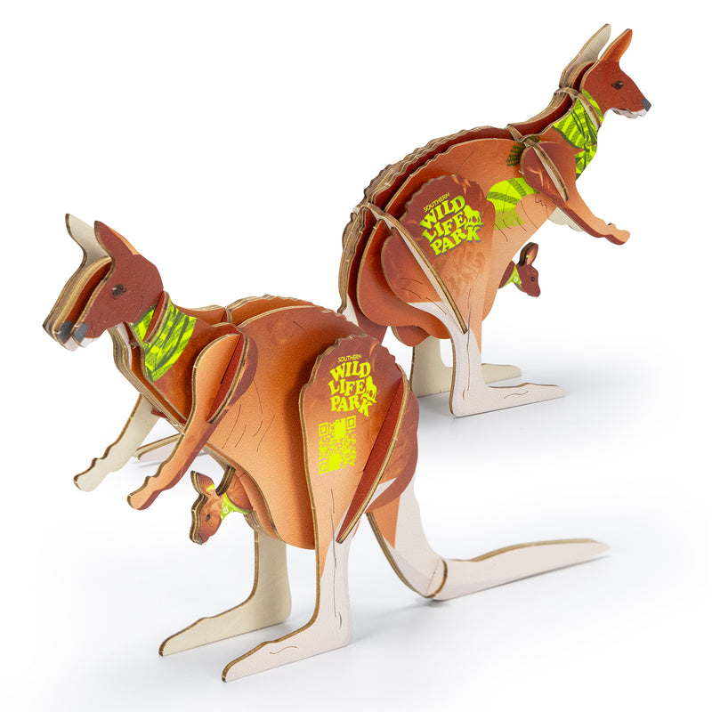 Trends 124044 BRANDCRAFT Kangaroo Wooden Model – Assembled
