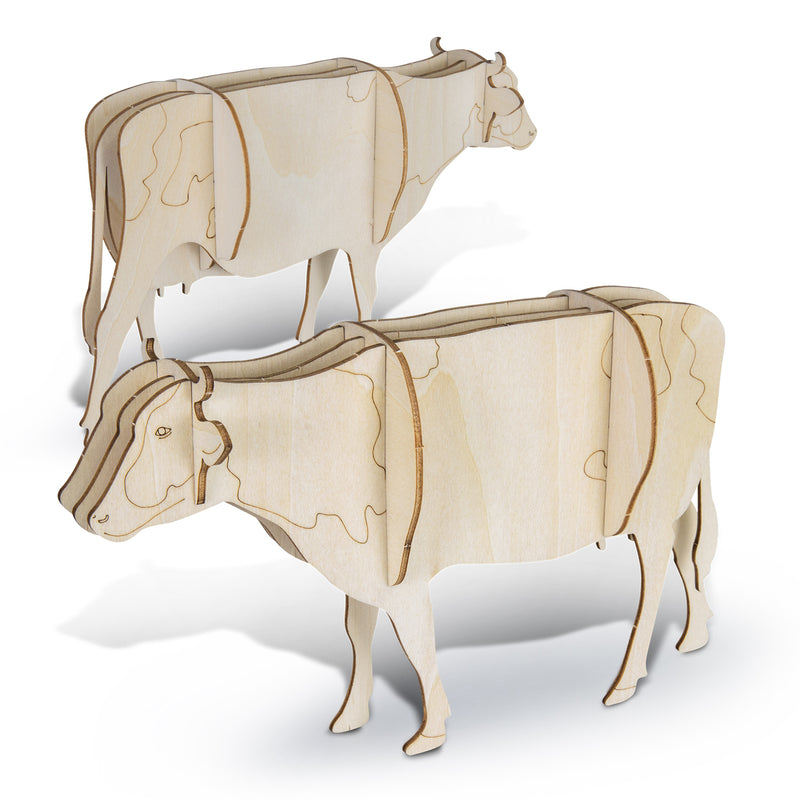 Trends 124047 BRANDCRAFT Cow Wooden Model – Assembled Unbranded