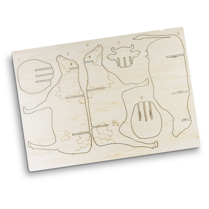 Trends 124047 BRANDCRAFT Cow Wooden Model – Flat Sheet