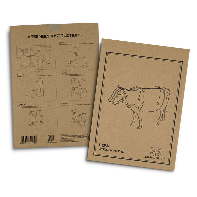 Trends 124047 BRANDCRAFT Cow Wooden Model – Sleeve