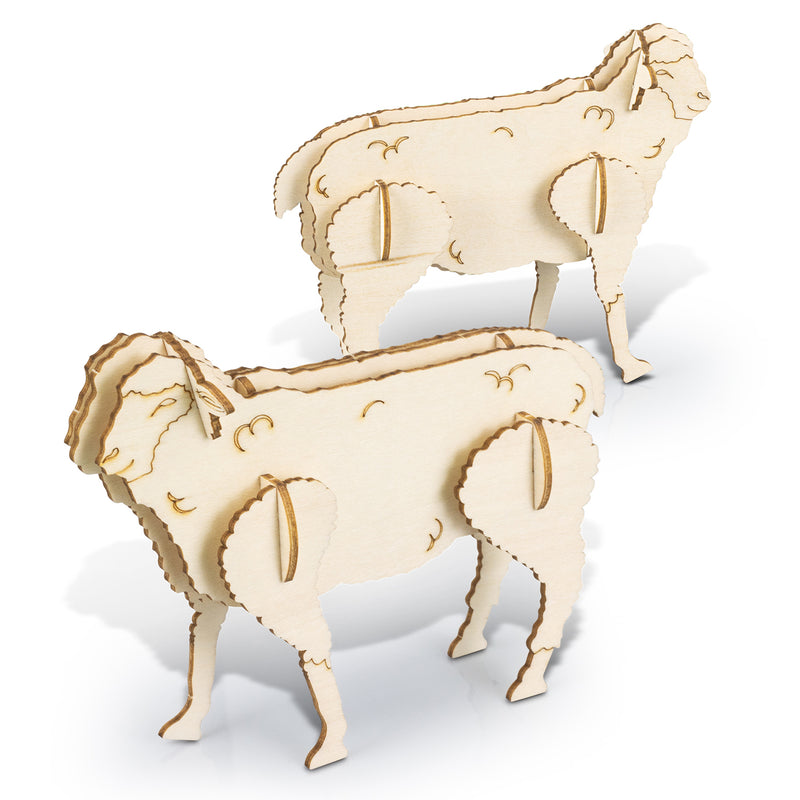 Trends 124048 BRANDCRAFT Sheep Wooden Model – Assembled Unbranded