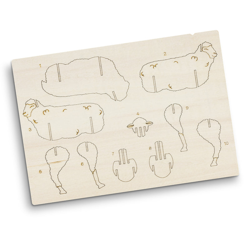 Trends 124048 BRANDCRAFT Sheep Wooden Model – Flat Sheet