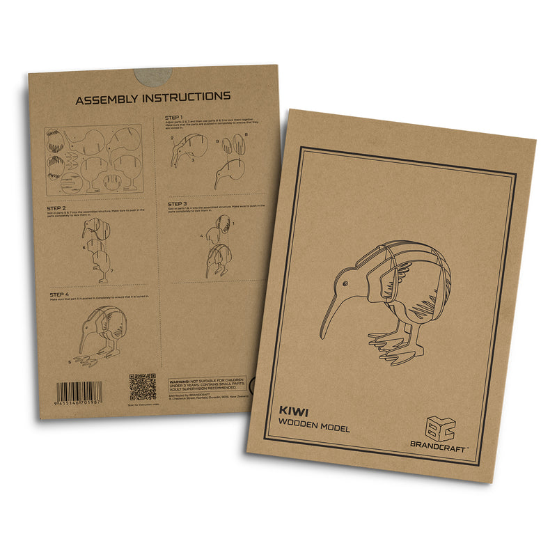 Trends 124049 BRANDCRAFT Kiwi Wooden Model – Sleeve