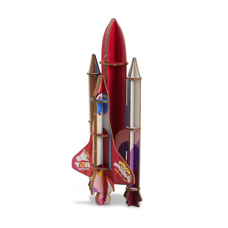 Trends 124051 BRANDCRAFT Rocket Ship Wooden Model – Left Side