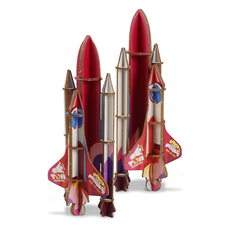 Trends 124051 BRANDCRAFT Rocket Ship Wooden Model – Assembled