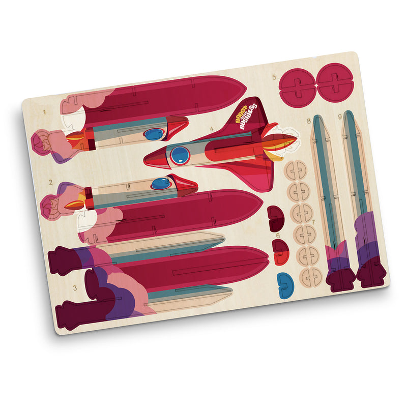 Trends 124051 BRANDCRAFT Rocket Ship Wooden Model – Direct Digital