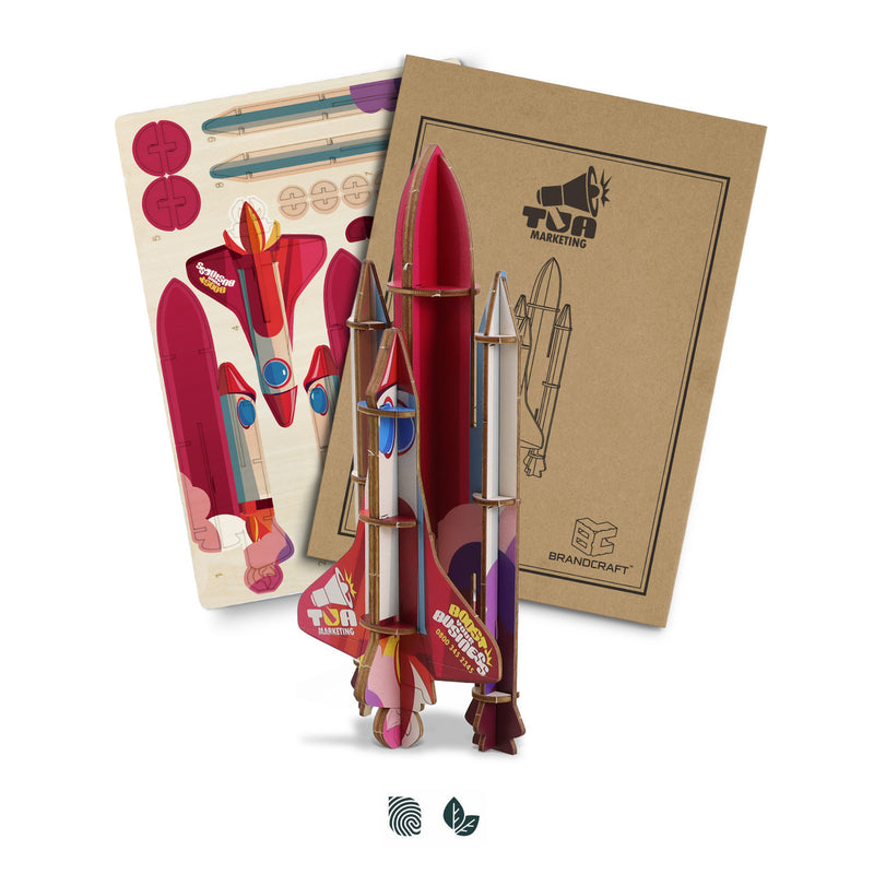 Trends 124051 BRANDCRAFT Rocket Ship Wooden Model – Impact Aware