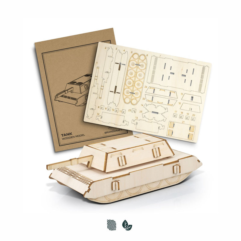 Trends 124053 BRANDCRAFT Tank Wooden Model – Impact Aware