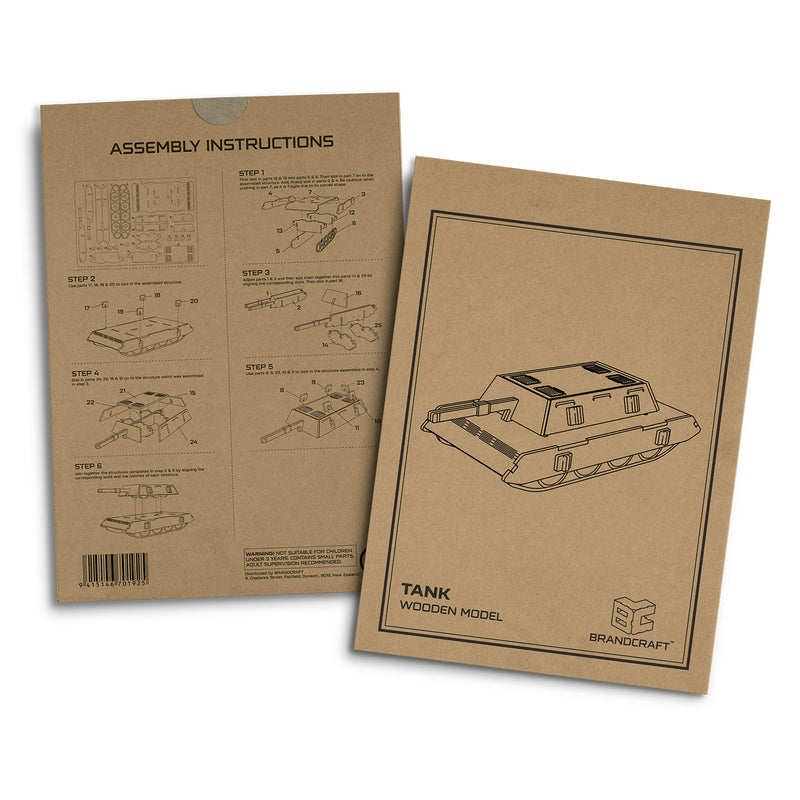 Trends 124053 BRANDCRAFT Tank Wooden Model – Sleeve