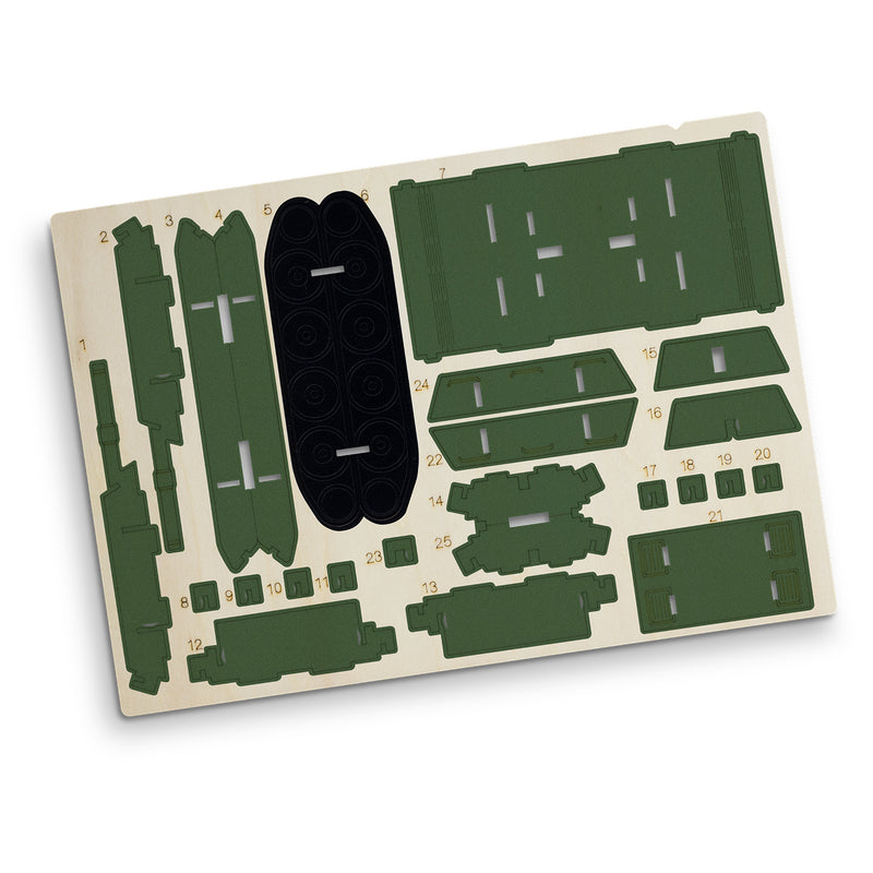 Trends 124053 BRANDCRAFT Tank Wooden Model – Direct Digital