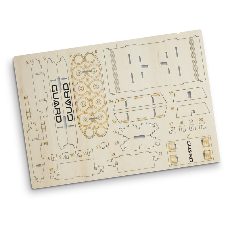 Trends 124053 BRANDCRAFT Tank Wooden Model – Screen Print
