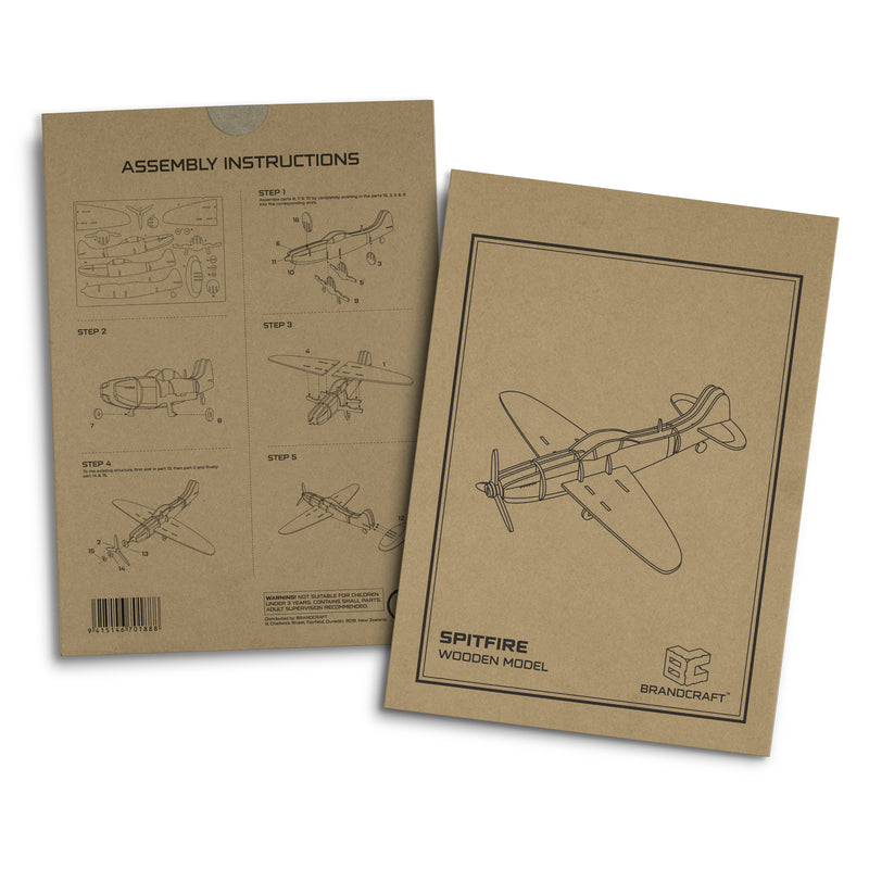 Trends 124054 BRANDCRAFT Spitfire Wooden Model – Sleeve