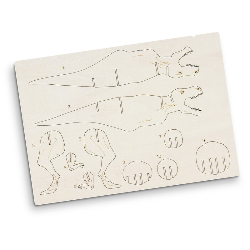 Trends 124055 BRANDCRAFT Tyrannosaurus Rex Wooden Model – Flat Sheet
