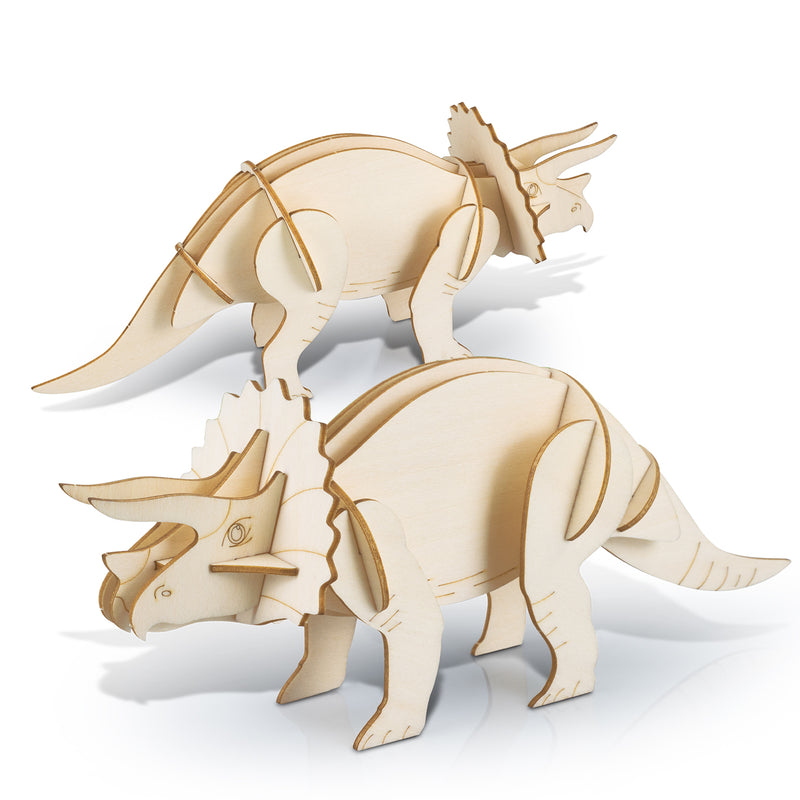 Trends 124056 BRANDCRAFT Triceratops Wooden Model – Assembled Unbranded