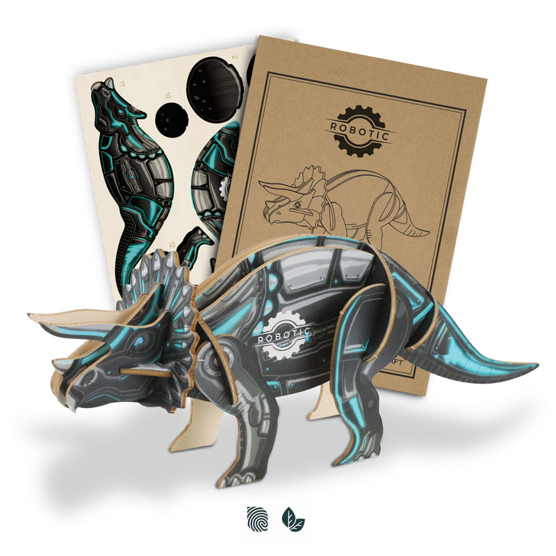 Trends 124056 BRANDCRAFT Triceratops Wooden Model – Impact Aware
