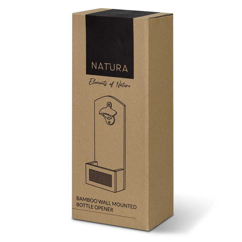 Trends 124703 NATURA Bamboo Wall Mounted Bottle Opener – Gift Box