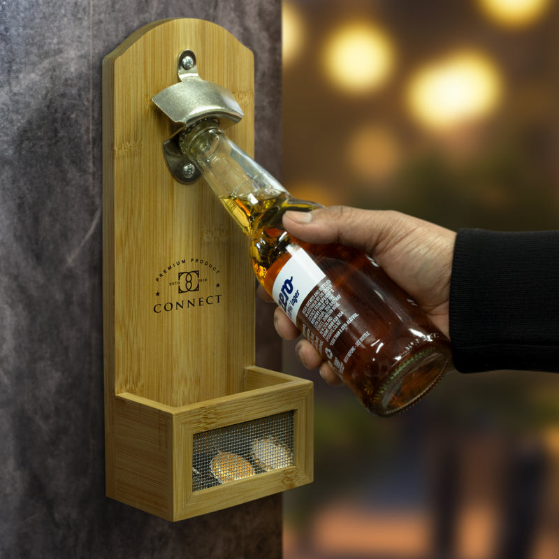 Trends 124703 NATURA Bamboo Wall Mounted Bottle Opener – Feature