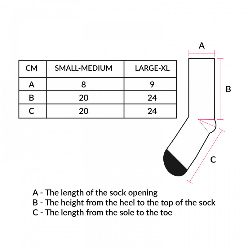 Trends 124822 Mojo Crew Sock – Sizing