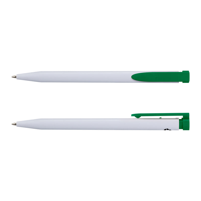 White/Dark Green