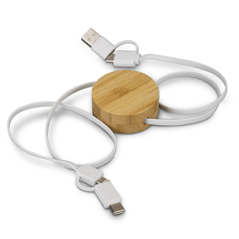 Trends 124859 Bamboo Retractable Charging Cable – Detail