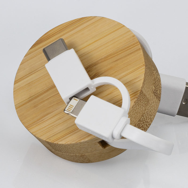 Trends 124859 Bamboo Retractable Charging Cable – Detail