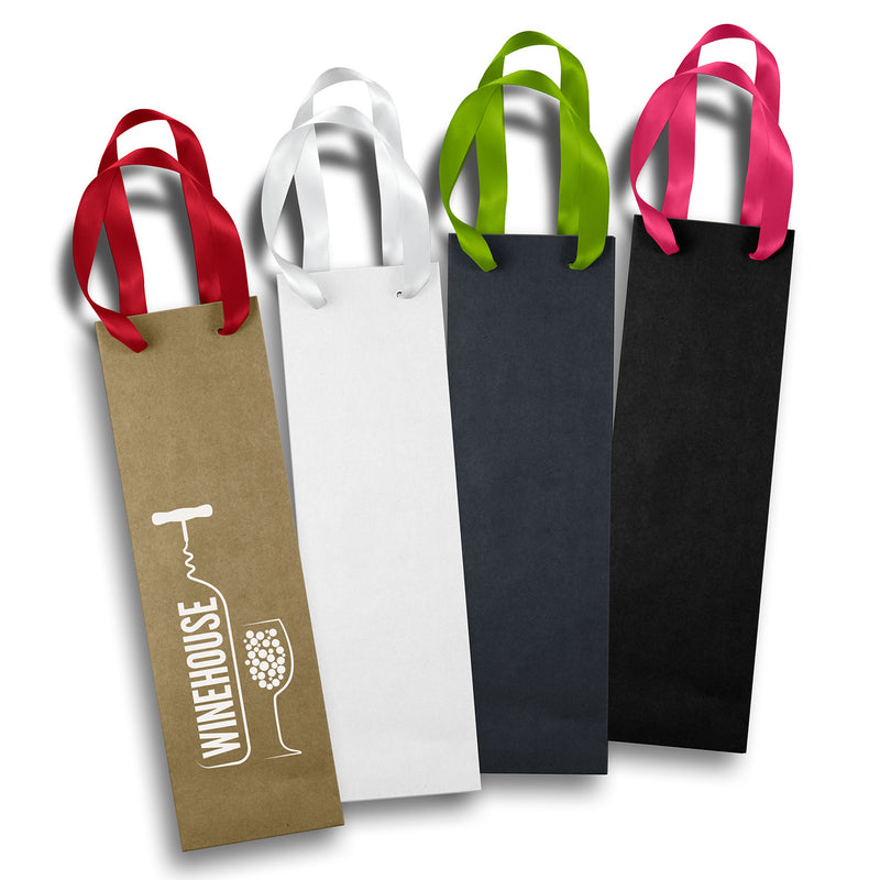 Trends 125054 Wine Ribbon Handle Paper Bag