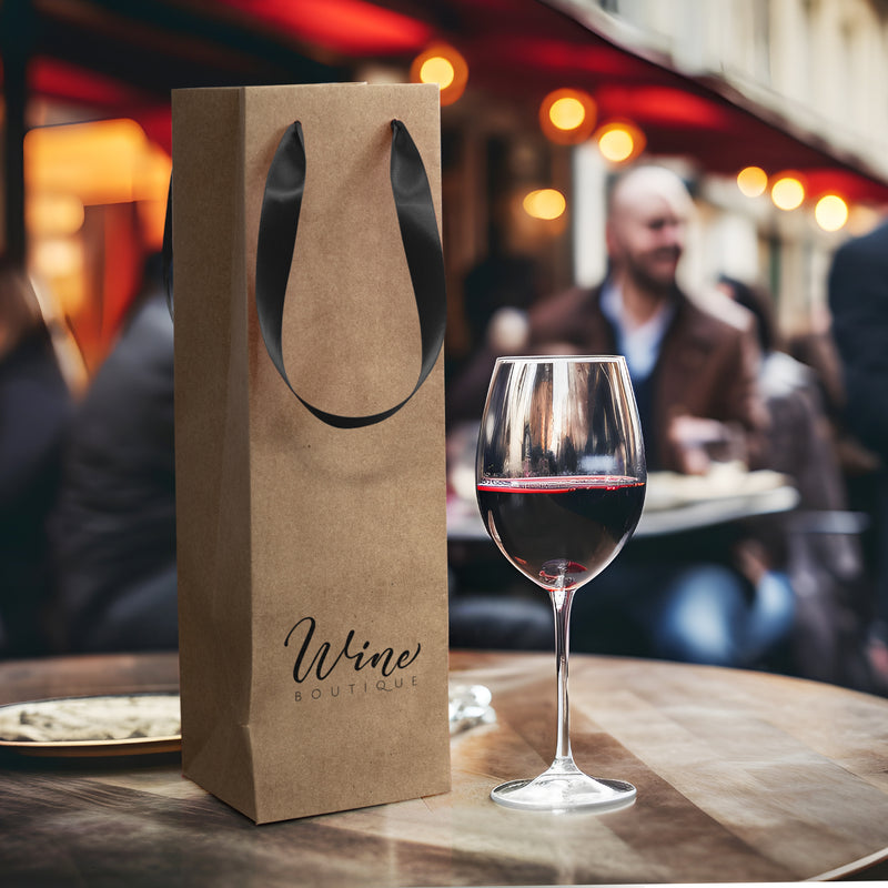 Trends 125054 Wine Ribbon Handle Paper Bag – Feature
