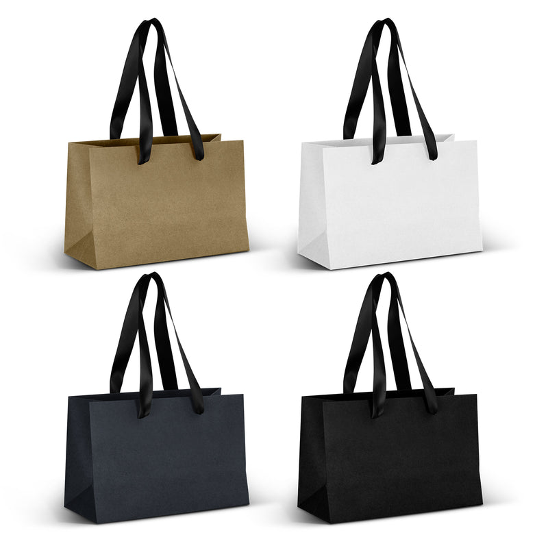 Trends 125056 Small Ribbon Handle Paper Bag – Black Ribbon