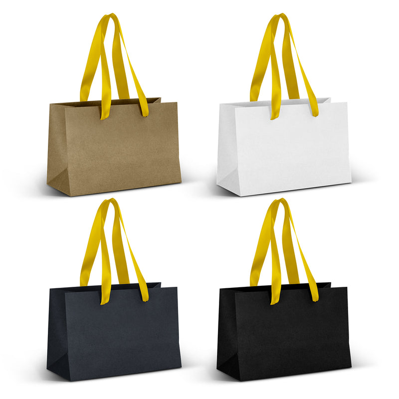 Trends 125056 Small Ribbon Handle Paper Bag – Yellow Ribbon
