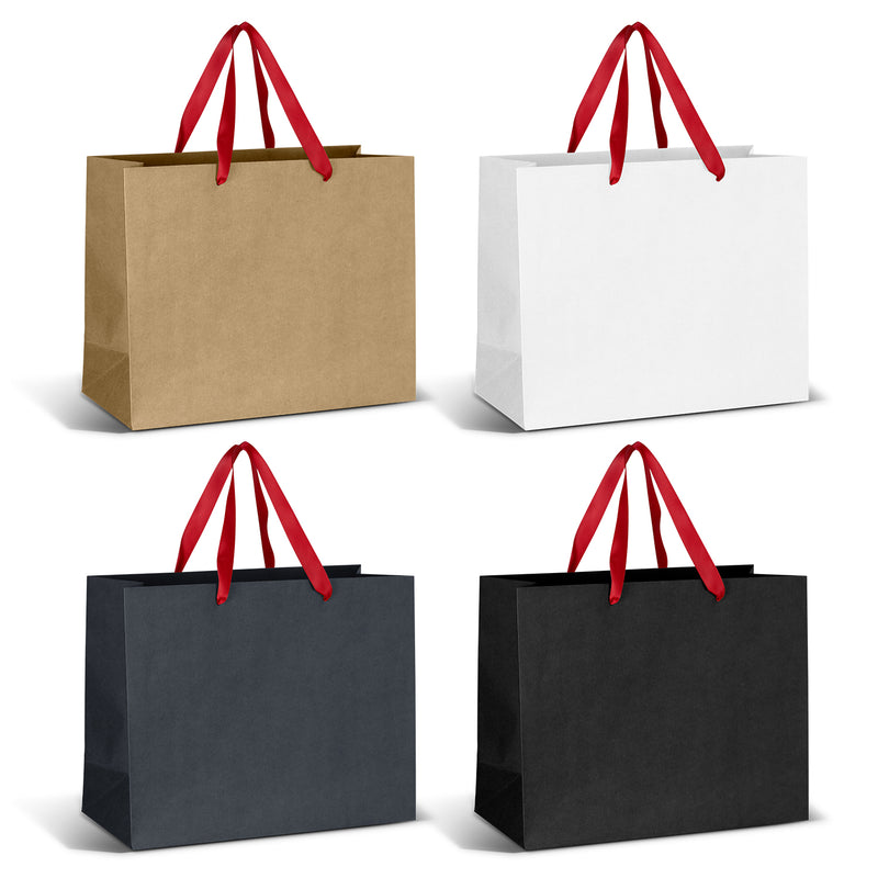 Trends 125058 Large Ribbon Handle Paper Bag – Red Ribbon
