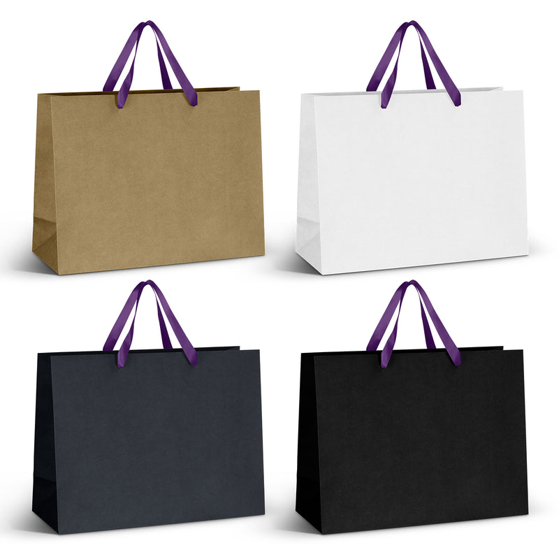 Trends 125059 Extra Large Ribbon Handle Paper Bag – Purple Ribbon