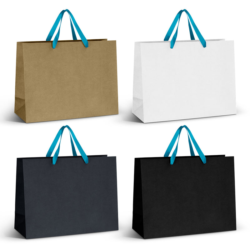 Trends 125059 Extra Large Ribbon Handle Paper Bag – Light Blue Ribbon