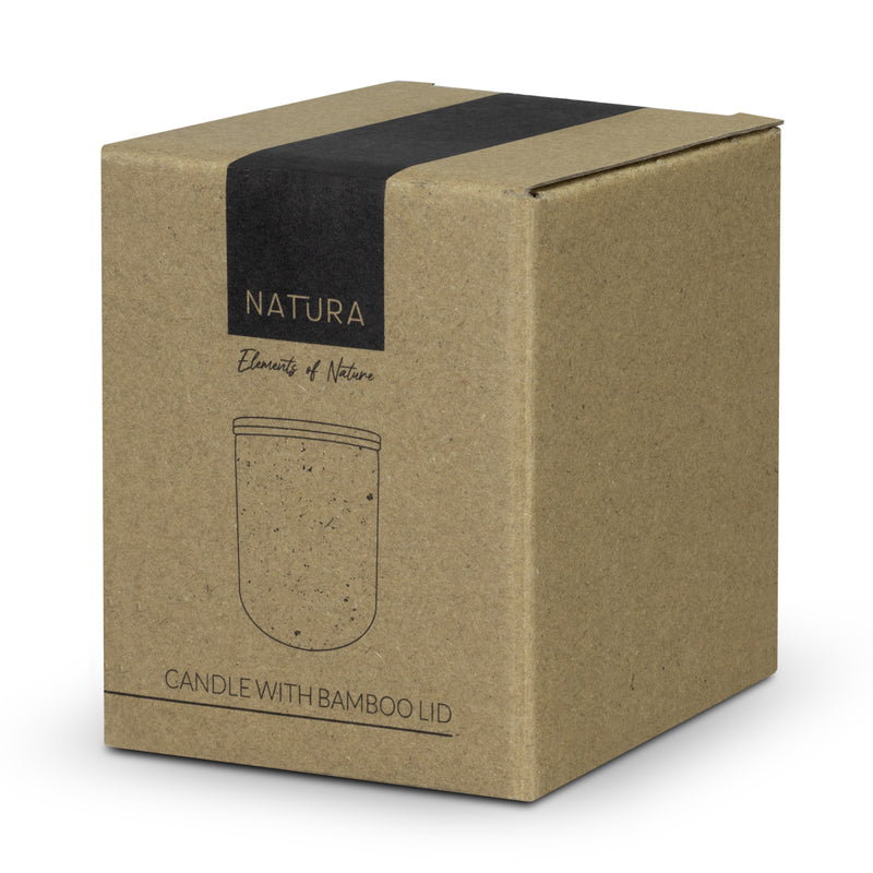 Trends 125317 NATURA Candle with Bamboo Lid – Gift Box