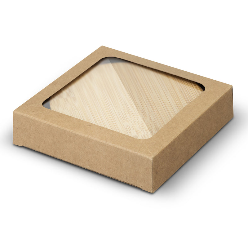 Trends 125550 Bamboo Bottle Opener Coaster - Set of 2 - Round – Gift Box