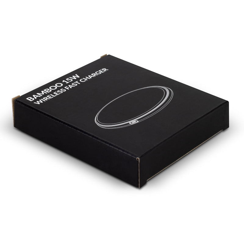 Trends 125555 Bamboo 15W Wireless Fast Charger – Gift Box
