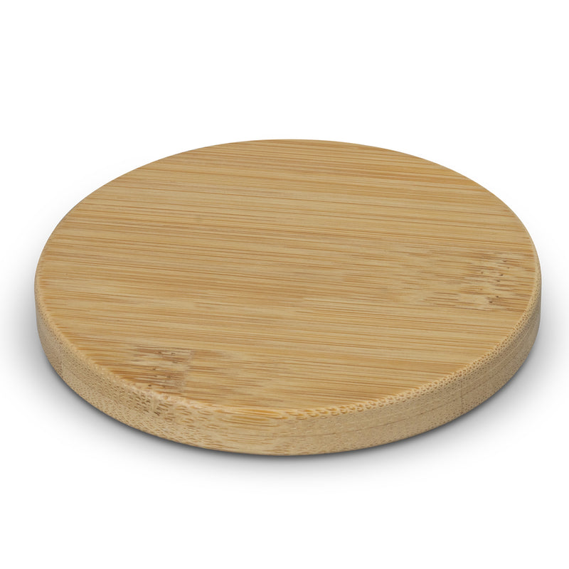 Trends 125938 Bamboo Bottle Opener Coaster - Round – Natural