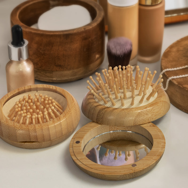 Trends 125992 NATURA Bamboo Brush and Mirror – Feature