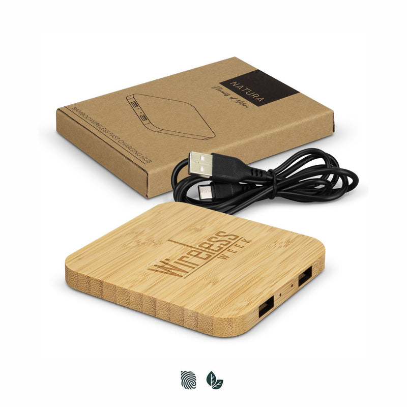 Trends 126409 NATURA Bamboo Wireless Fast Charging Hub – Impact Aware