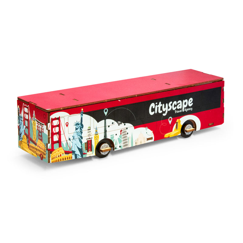 Trends 126726 BRANDCRAFT Bus Wooden Model – Right Side