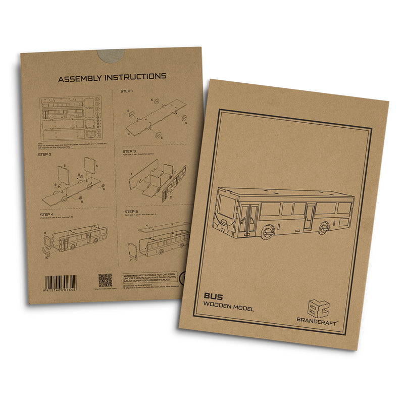 Trends 126726 BRANDCRAFT Bus Wooden Model – Sleeve