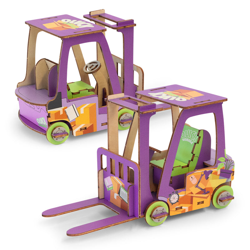 Trends 126727 BRANDCRAFT Forklift Wooden Model – Assembled
