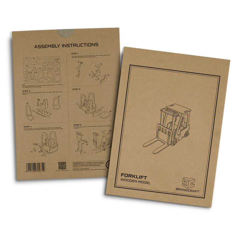 Trends 126727 BRANDCRAFT Forklift Wooden Model – Sleeve