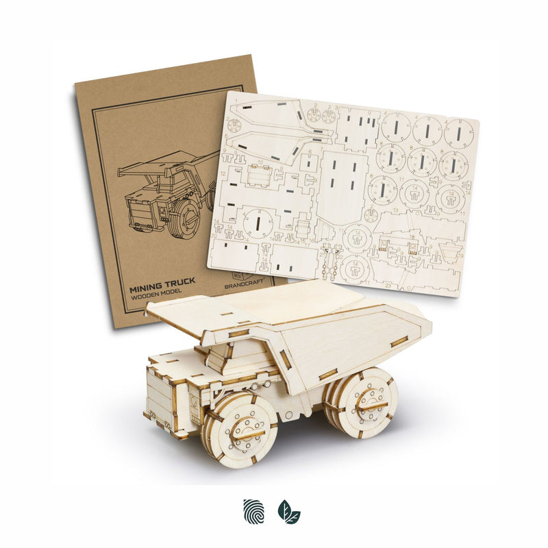 Trends 126728 BRANDCRAFT Mining Truck Wooden Model – Impact Aware