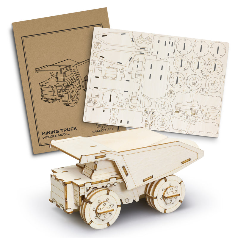 Trends 126728 BRANDCRAFT Mining Truck Wooden Model